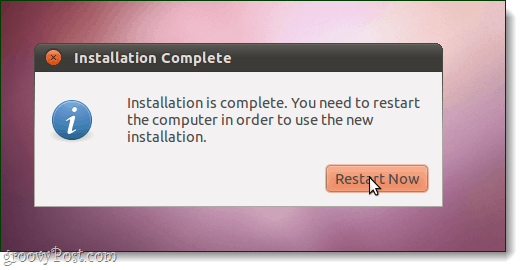 Instalarea ubuntu finalizată