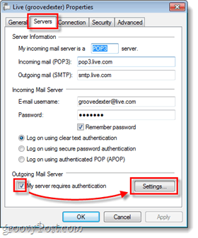 Windows live servere de poștă și setări pentru e-mailuri care ies