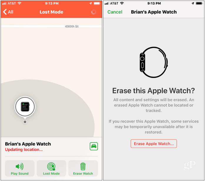 Ștergeți Apple Watch