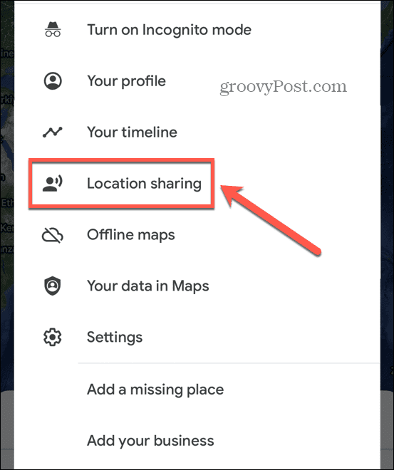 partajarea locației pe google maps