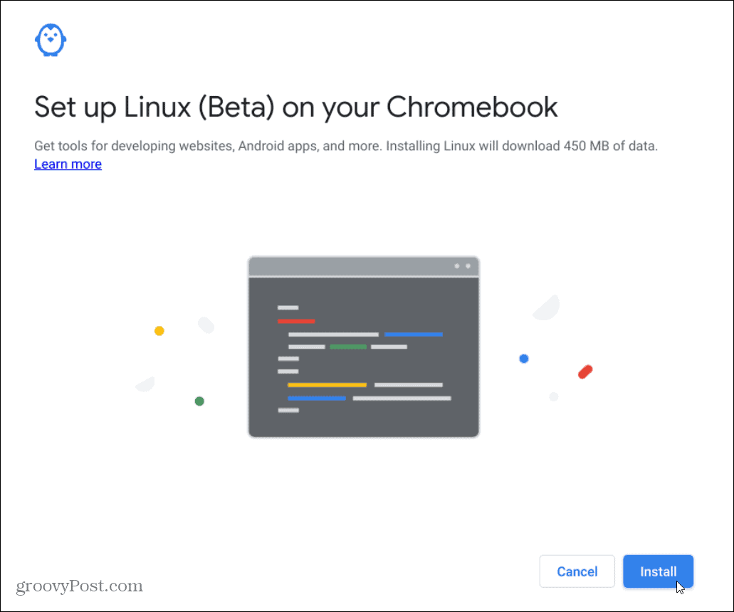  instalați linux chromebook