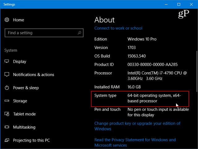 Versiunea Windows 10