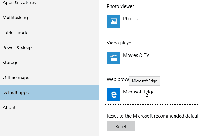 Edge Browser implicit Windows 10