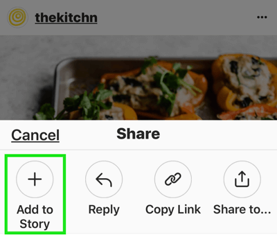 Creați povești Instagram puternice și captivante, opțiune pentru a adăuga o postare pe Instagram la o poveste