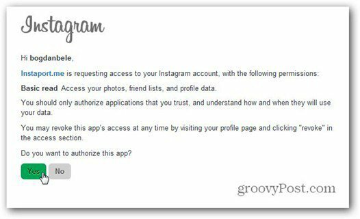 instaport instagram permite accesul
