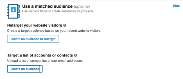 Faceți clic pe butonul Creați un public.