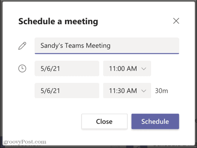 Configurați o întâlnire în Microsoft Teams pentru mai târziu