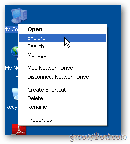 Lansați Windows Explorer