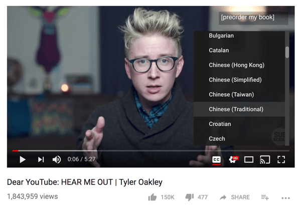 Comunitatea lui Tyler Oakley a tradus unul dintre videoclipurile sale de pe YouTube în 68 de limbi diferite.