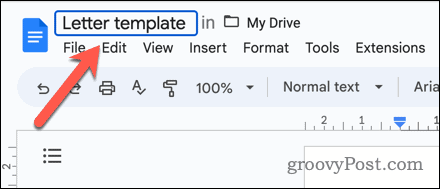 Redenumirea unui document Google Docs