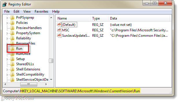 Windows registry currrent versiunea start run 