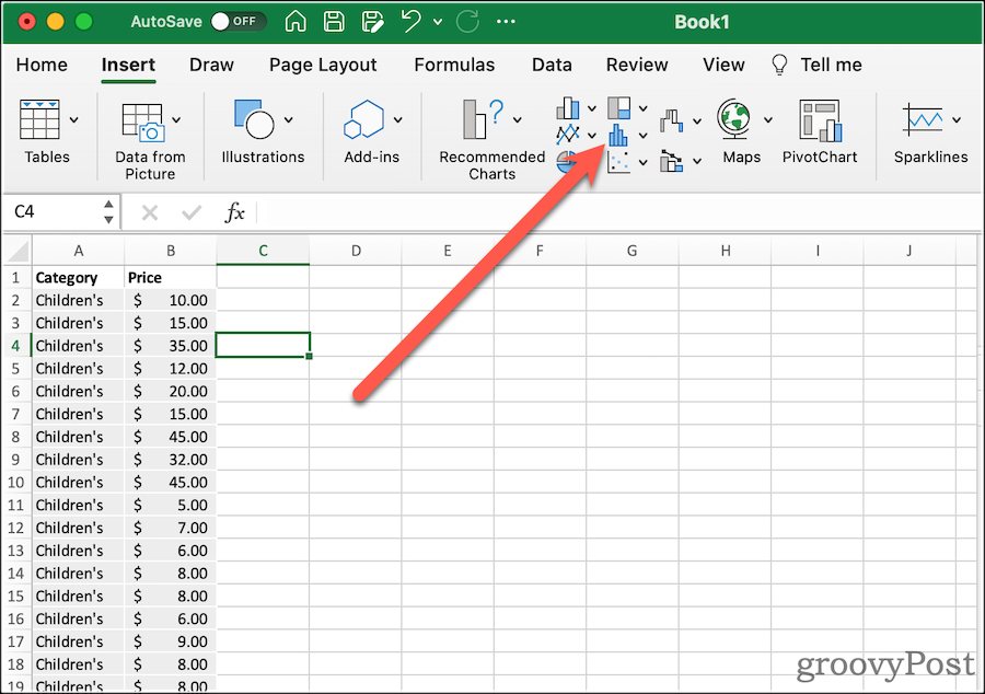 Cum se creează un diagramă cu casete în Excel