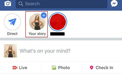 Creează-ți prima poveste pe Facebook.