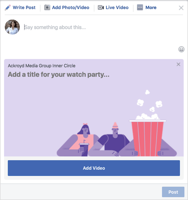 Oferiți petrecerea dvs. de vizionare Facebook un titlu și o descriere.