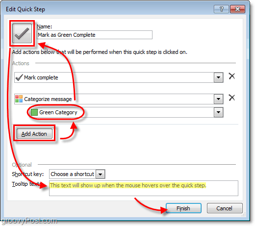 pictograme personalizate rapid în Outlook 2010