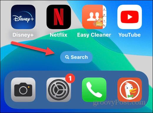 Eliminați butonul de căutare de pe ecranul de pornire al iPhone