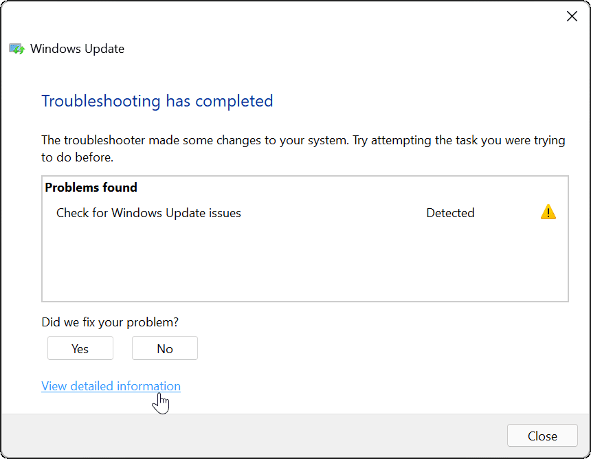 Instrumentul de depanare Windows Update