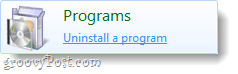 dezinstalați un program de pe Windows 7