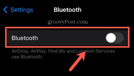 bluetooth iphone dezactivat