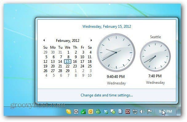 Ceas Windows Calendar
