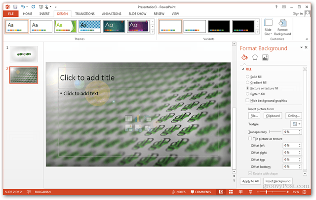 Șabloane Office 2013 Creare Creare design personalizat POTX Personalizare diapozitive diapozitive Cum să personalizați fundal