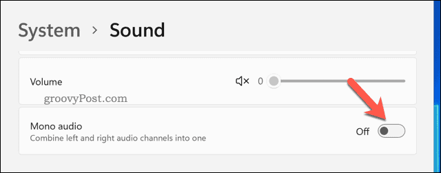 Dezactivați audio mono pe Windows 11