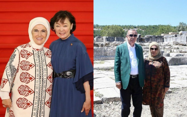 Satelitul First Lady Erdogan s-a încadrat în stilul de legătură cu șaluri de tendințe din 2019
