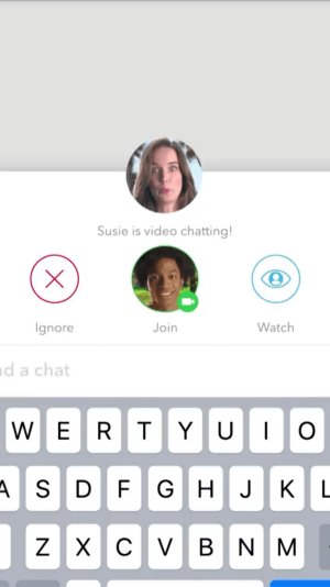 funcția de chat Snapchat