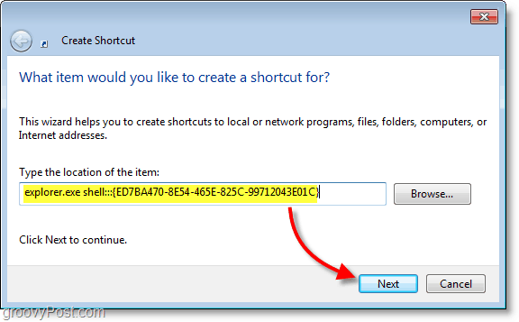 Captura de ecran Windows 7 - nume scurtat pentru acest nume de extensie nebun