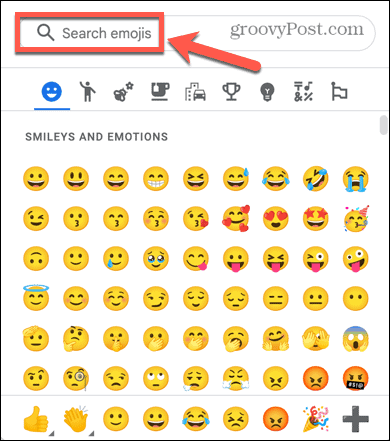 lista de emoji google docs