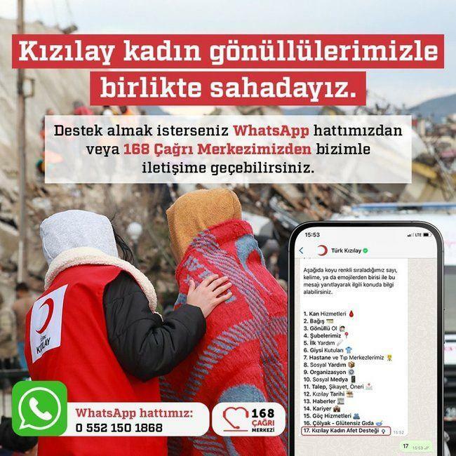 Semiluna Roșie Turcă a stabilit o linie WhatsApp pentru victimele cutremurului