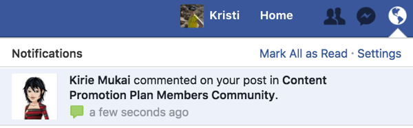 Primiți o notificare atunci când cineva cere să se alăture grupului dvs. Facebook.