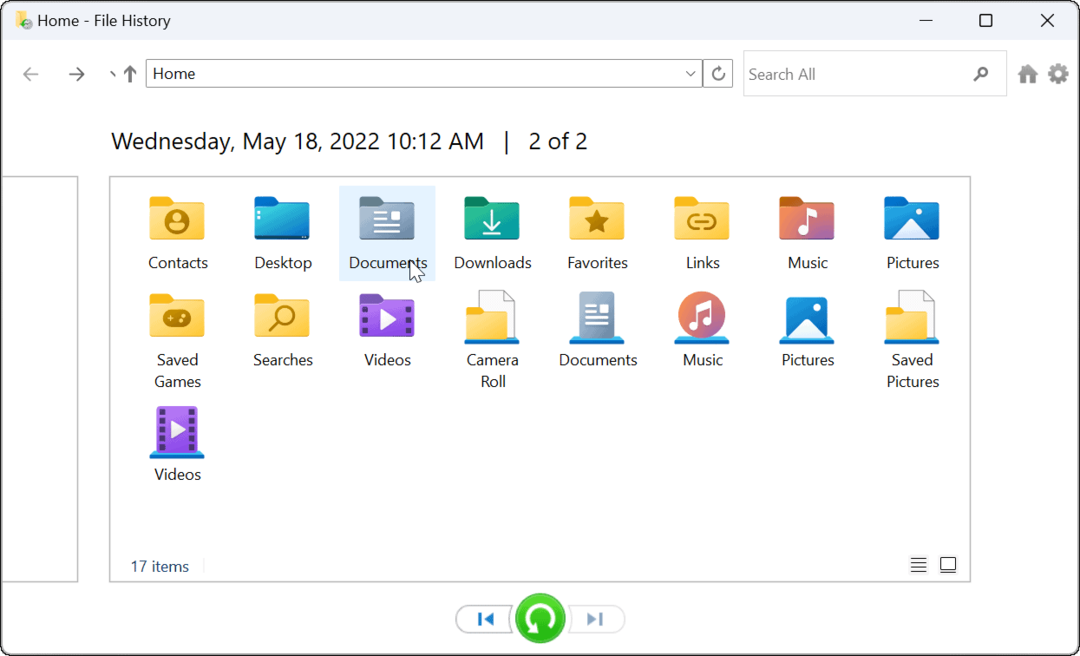 utilizați istoricul fișierelor pe Windows 11