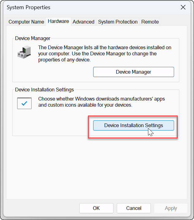 Dezactivați instalarea automată a driverului pe Windows 11