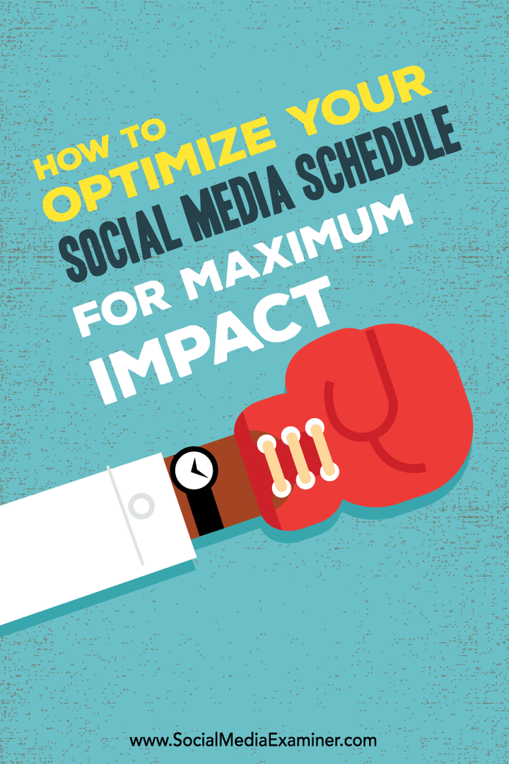 Cum să vă optimizați programul pentru rețelele sociale pentru un impact maxim: Social Media Examiner