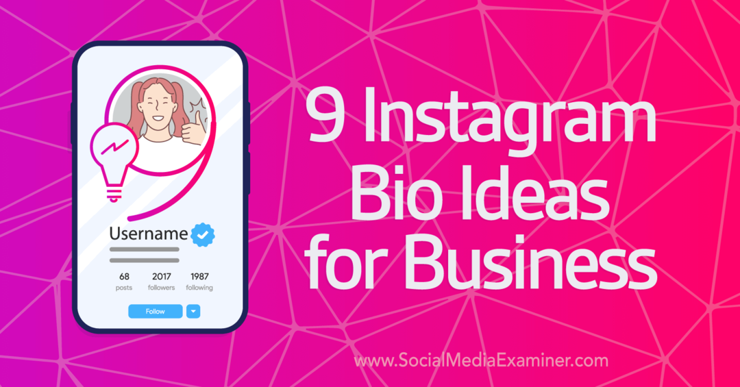 9 idei biografice Instagram pentru afaceri-examinator de rețele sociale
