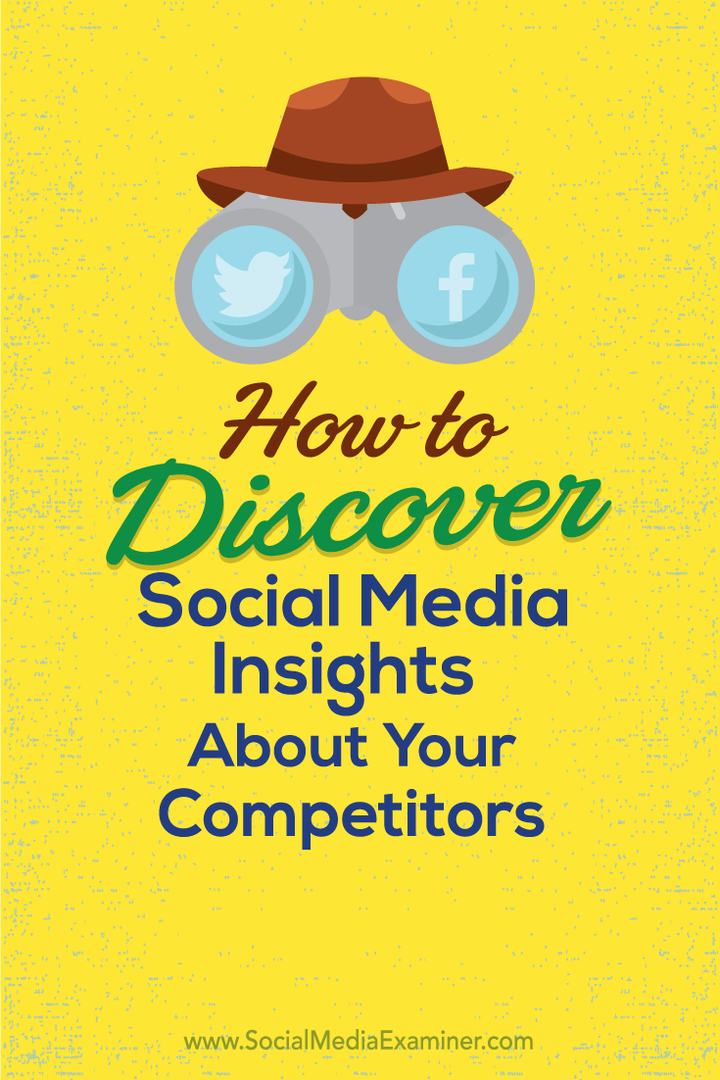 Cum să descoperiți informații despre rețelele sociale despre concurenții dvs.: examinator de rețele sociale