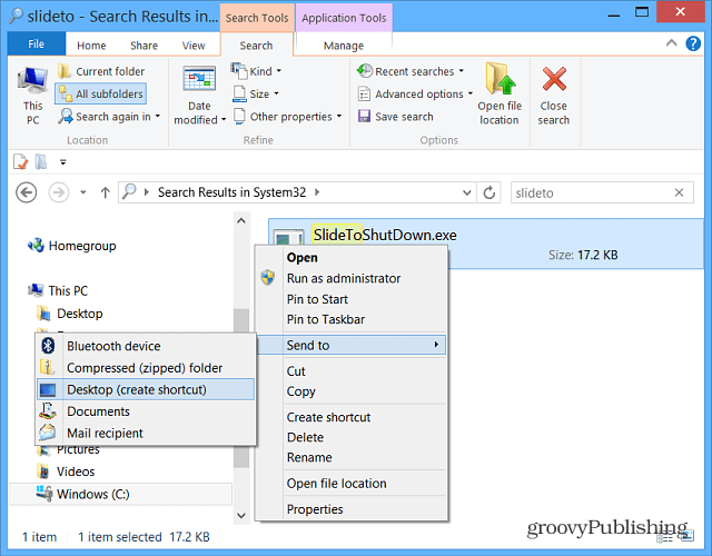 Opriți computerul Windows 8.1 pe calea secretă