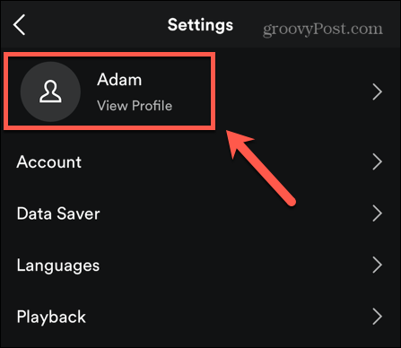 profil mobil spotify
