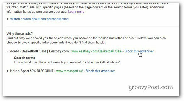 reclame google blochează agentul de publicitate