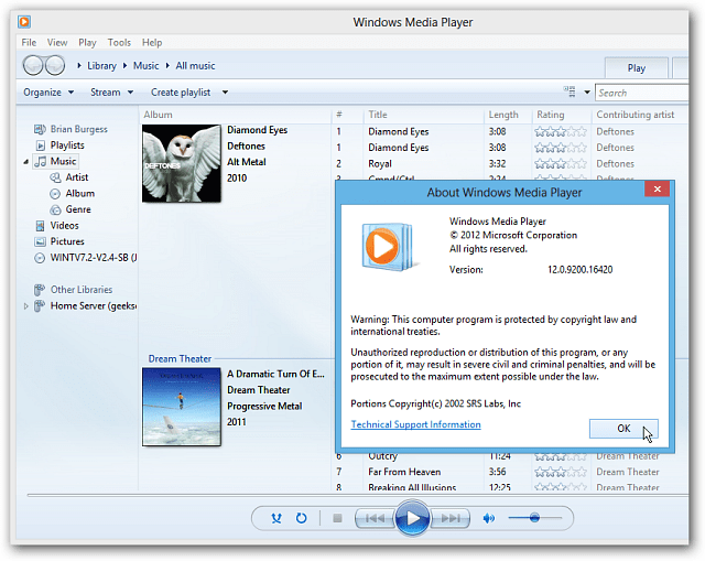 Unde este Windows Media Player în Windows 8?