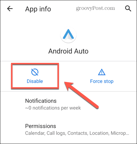 dezactivare automată a Android