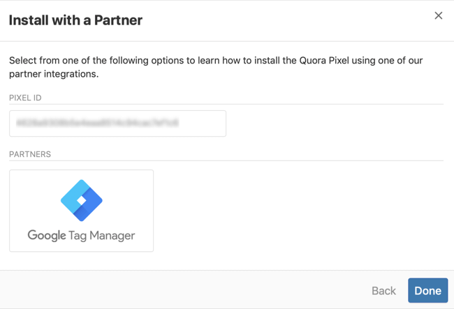 pasul 3 al modului de instalare Quora pixel cu Google Tag Manager