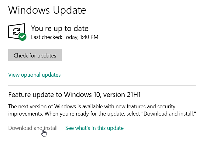 Descărcare și instalare Windows Update