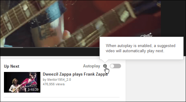 butonul de redare automată YouTube de jos