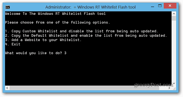 WIndows RT Whitelist FLash Tool