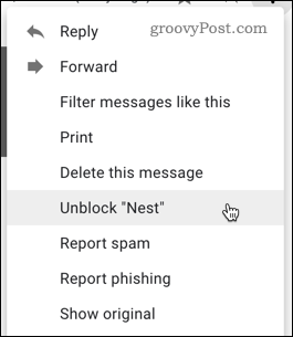 Deblocați un utilizator din Gmail