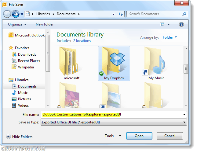 Cum să faceți backup și să restaurați personalizările pe panglică Office 2010