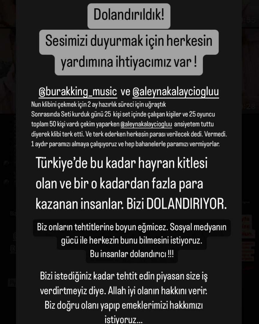Acuzații de fraudă împotriva lui Burak King și Aleyna Kalaycıoğlu