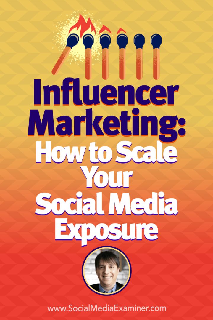 Influencer Marketing: Cum să vă scalați expunerea la rețelele sociale, oferind informații de la Neal Schaffer pe podcastul de socializare.